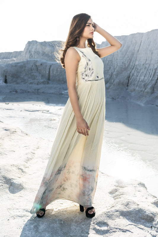 Embroidered Maxi Dress - Label Manasi